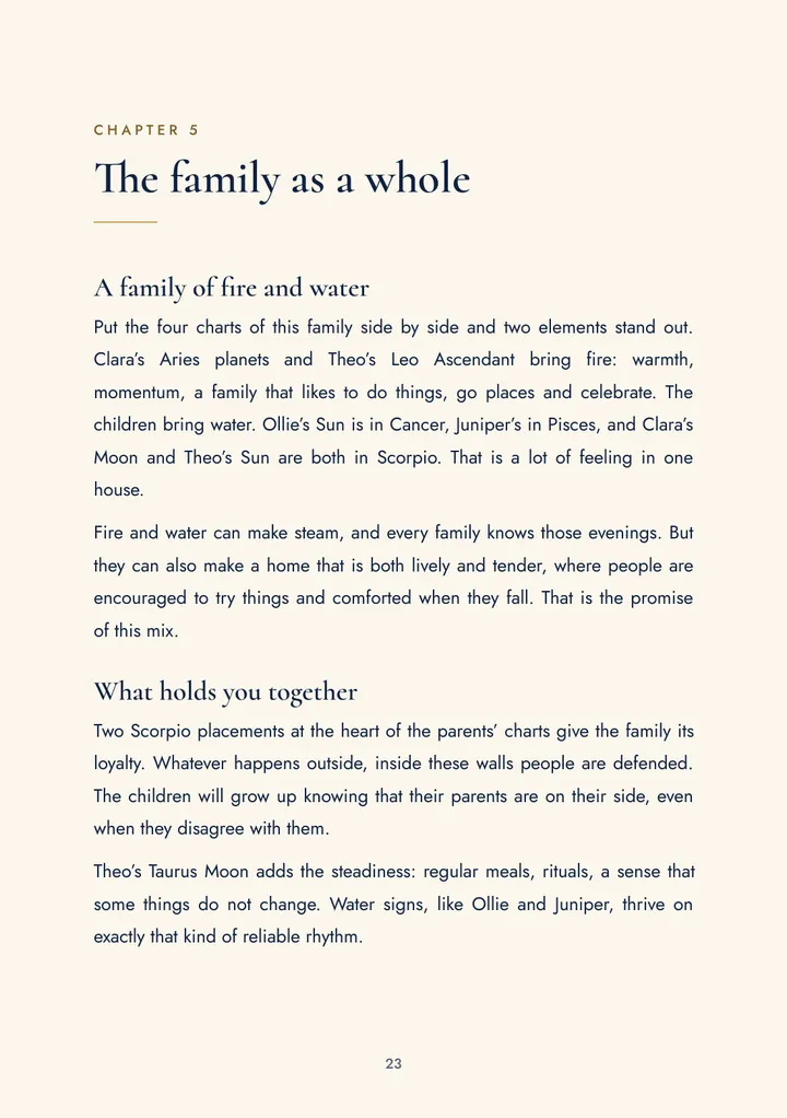 Chapter 5 of the family book, The family as a whole